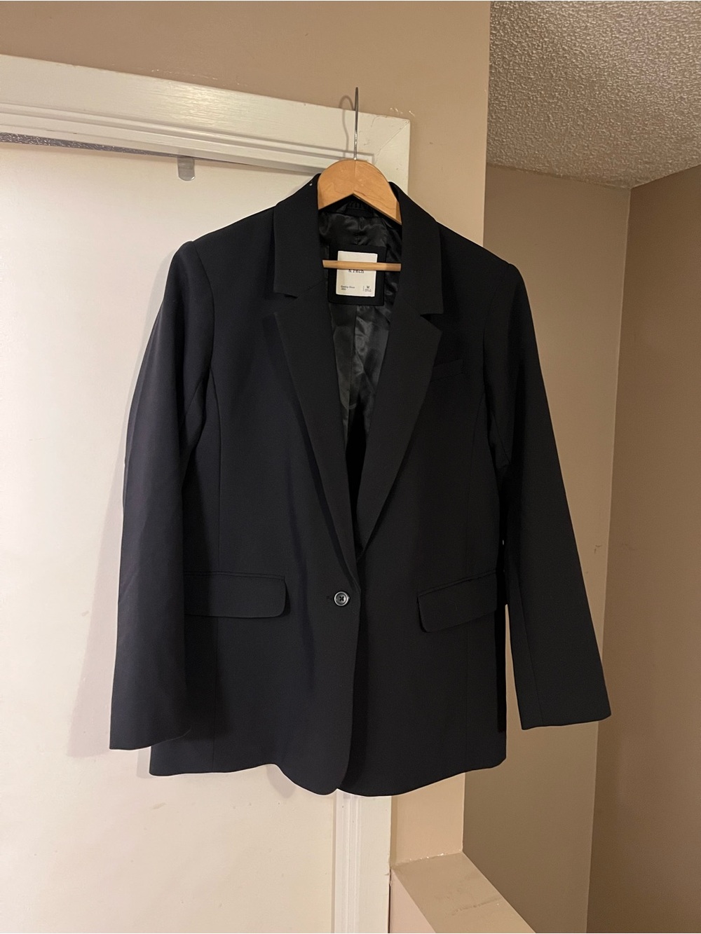 Abercrombie & Fitch Black Single-Button Blazer